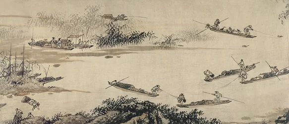 Vissers op een herfstrivier, Ming-dynastie